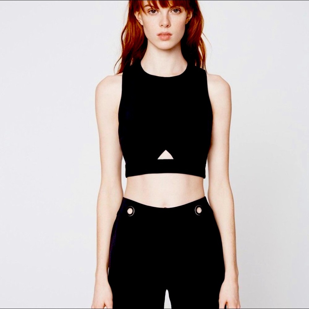 Rebecca Minkoff Splash Top Cutout Satin Top M - Picture 2 of 3